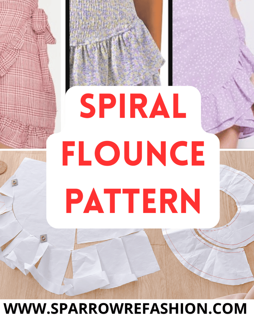 Spiral Flounce Pattern: Easy Drafting Tutorial - Sparrow Refashion: A ...